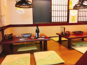 昔ながらの雰囲気を味わえる小上がりの座席です